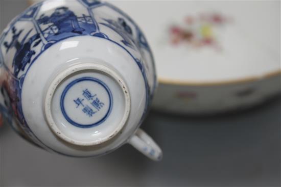 A group of six Chinese porcelain bowls, 6.2cm to 29cm diameter